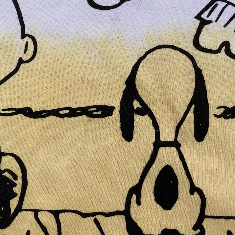 Peanuts Charlie Brown & Snoopy Short Sleeve Raw Hem Crop T-Shirt Top Siz… - Picture 5 of 9